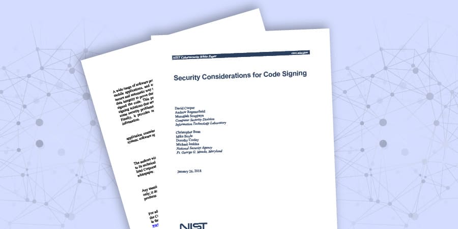 Security Considerations for Code Signing