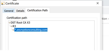 digital certificate path