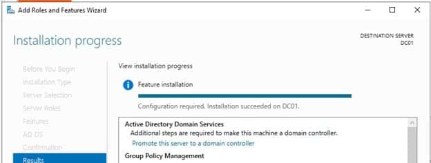 Installing Active Directory Domain Services and Adding a new Forest