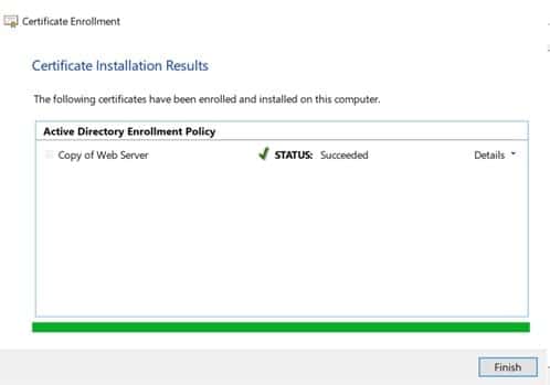 Subject Alternative Name - certificate installation results