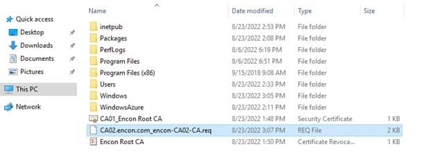 Issuing CA is configured