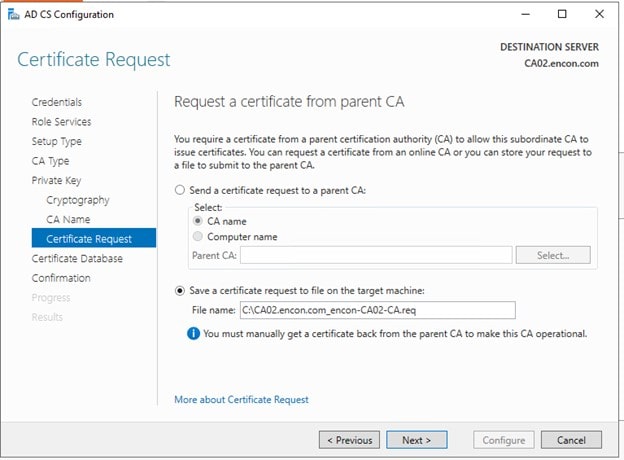 AD CS - Certificate Request