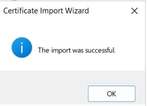 certificate import