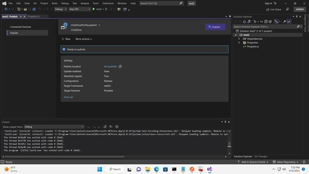 ClickOnce manifests with Visual Studio