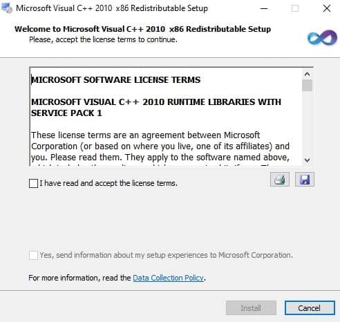 Microsoft Visual C++ Redistributable Installer 