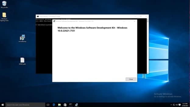 Windows Software development kit