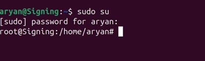 Login as root