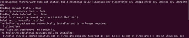 install required build tools