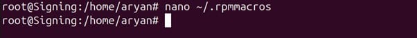 Create a .rpmmacros file