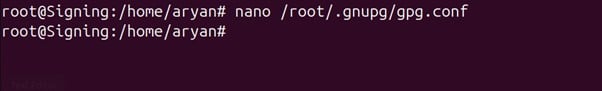 Create a gpg.conf file