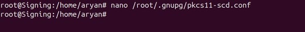 Create a pkcs11-scd.conf file