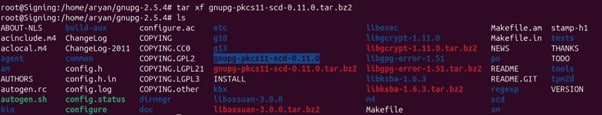 Extract the Archive gnupg-pkcs11-scd