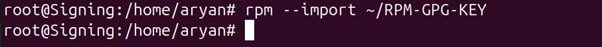 Import file into RPM