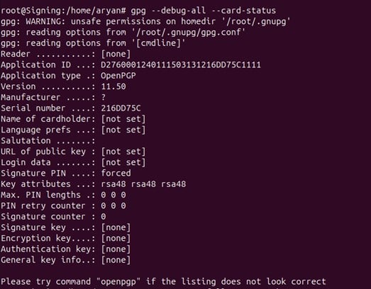 Retrieve card status