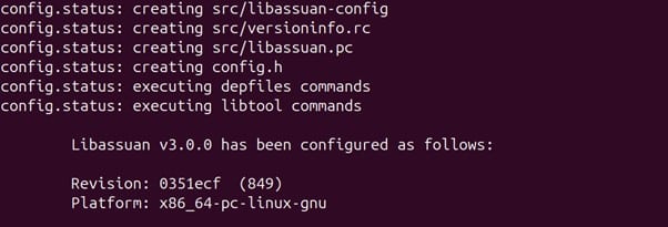 Run libassuan config