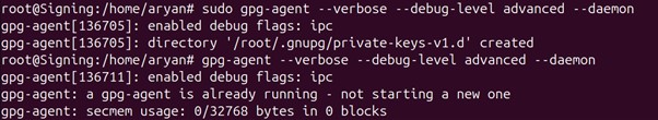 Start a new gpg agent