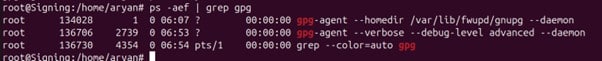 check gpg-agent running