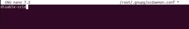 disable-ccid command