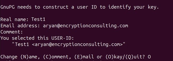 enter the key identification details