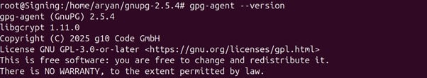 gpg-agent version check