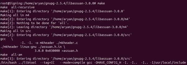libassuan make command