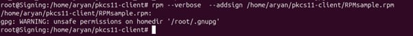rpm signing command