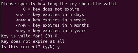 set the key expiry date