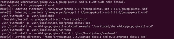 sudo make install command
