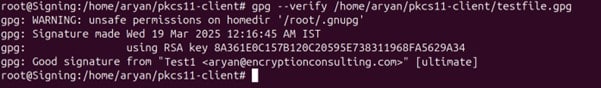 verification command